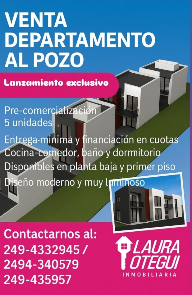 PREVENTA EN POZO DEPTOS DE 1 DORMITORIO OPORTUNIDAD 