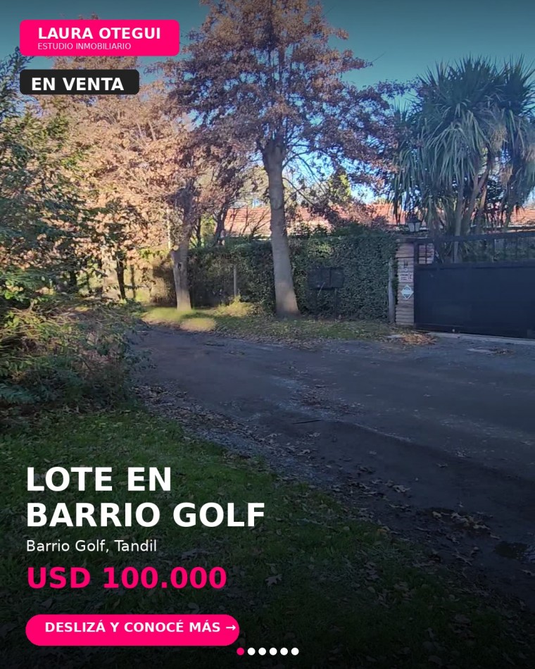 VENTA LOTE BARRIO GOLf, 540 mts